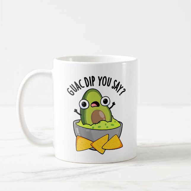 Guac Dip Du Säger Rolig Guacamole Dip Puns  Kaffemugg (Vänster)