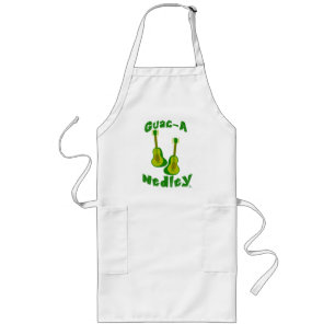 Guac Medley Guacamole Avocado Guitar Slogan Långt Förkläde