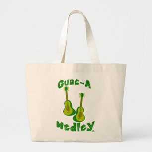Guac Medley Guacamole Avocado Roligt Guitar Art Jumbo Tygkasse