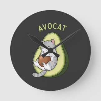 Guac Meow-läge Rund Klocka