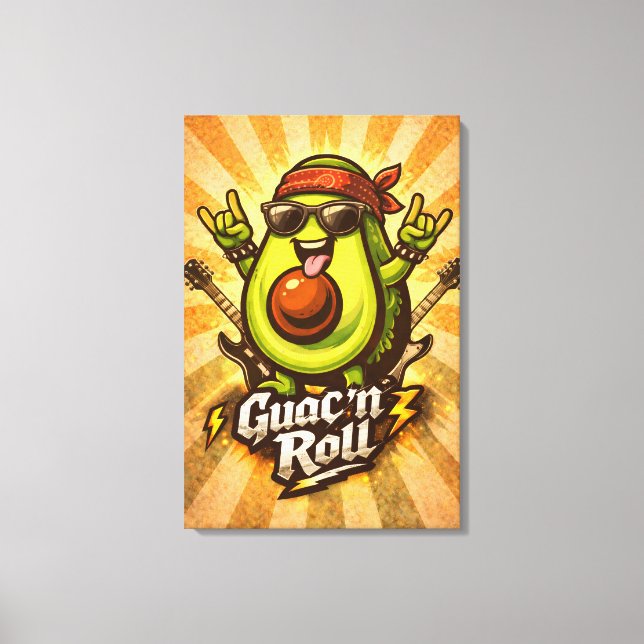 Guac 'n Roll - Guac Pack - Foodie Fiends Canvastryck (Framsida)