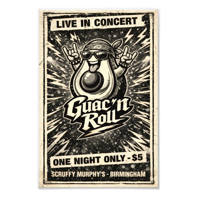 Guac 'n Roll - Guac Pack - Foodie Fiends Fototryck (Framsidan)