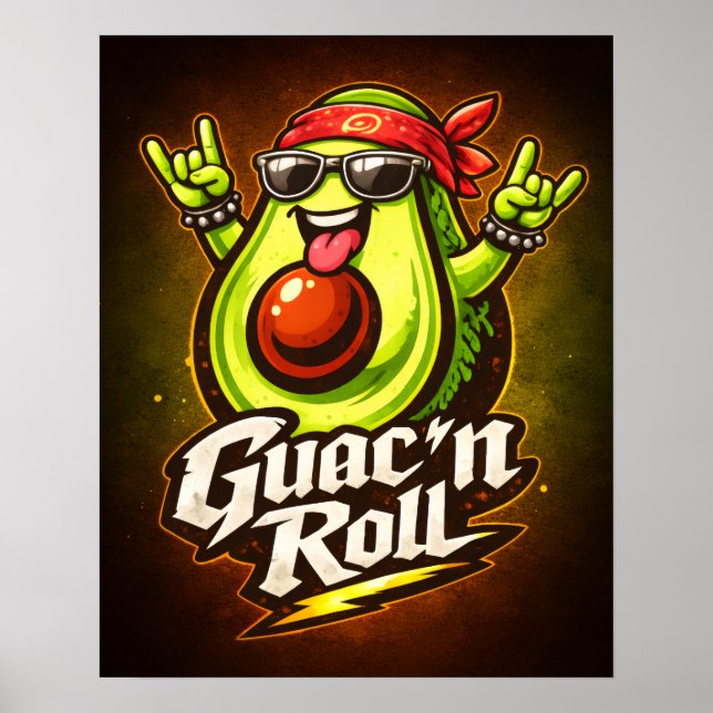 Guac 'n Roll - Guac Pack - Foodie Fiends Poster (Framsidan)