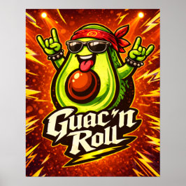Guac 'n Roll - Guac Pack - Foodie Fiends Poster