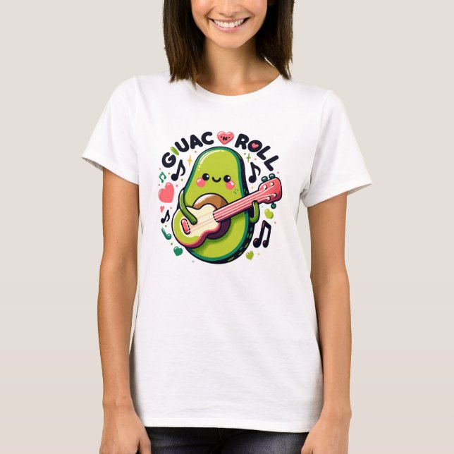 Guac n Roll Rock and roll Guac och Roll T Shirt (Framsida)