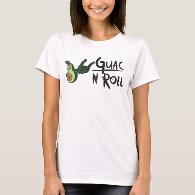 Guac N Roll Women's Long-Sleeve Simple Flowy Top Tee (Framsida)