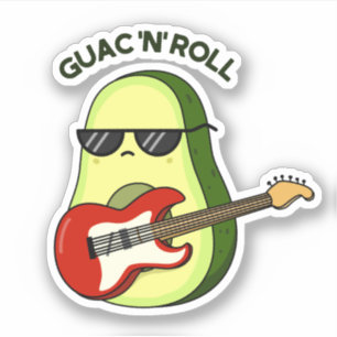 Guac och Roll Funny Avocado Pun Klistermärken