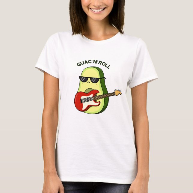 Guac och Roll Funny Avocado Pun T Shirt (Framsida)