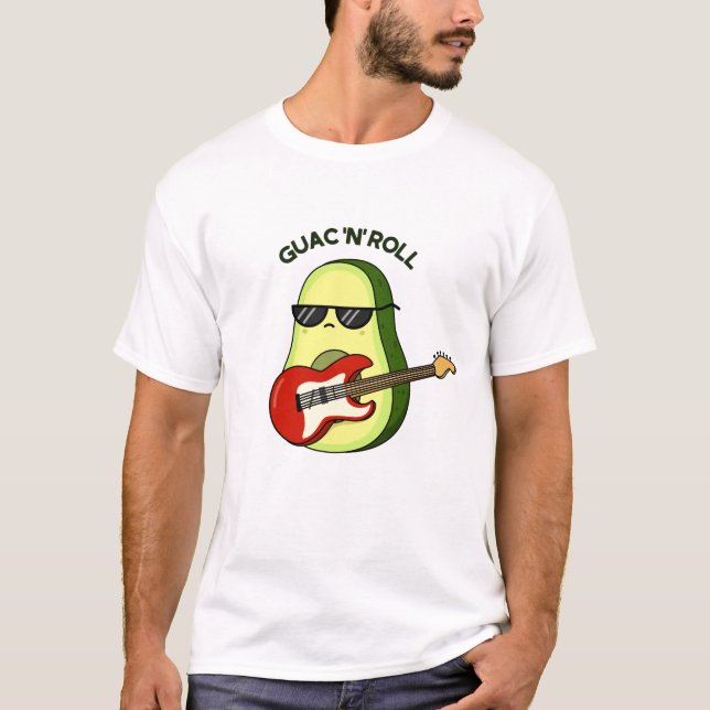 Guac och Roll Funny Avocado Pun T Shirt (Framsida)