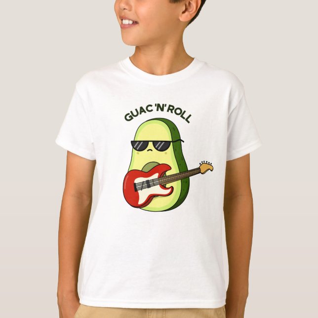 Guac och Roll Funny Avocado Pun T Shirt (Framsida)