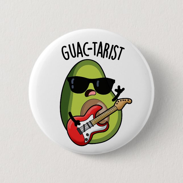 Guac-tarist Funny Avocado Pun Knapp (Framsida)