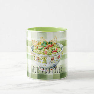 Guacamole av gröna avokador mugg
