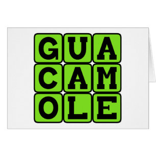 Guacamole, Avocado Dip Hälsningskort