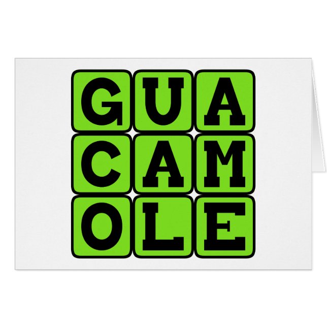 Guacamole, Avocado Dip Hälsningskort (Framsidan Horizontal)