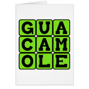 Guacamole, Avocado Dip Hälsningskort