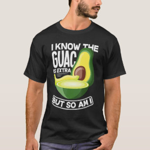 Guacamole Avocado Guac är Extra Vegan Food T Shirt