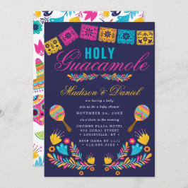 Guacamole Baby Shower för mexikansk fiesta Blommig Inbjudningar