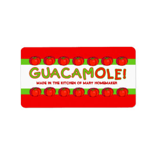 GUACAMOLE-etiketter för anpassning Adressetikett