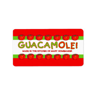GUACAMOLE-etiketter för anpassning Adressetikett