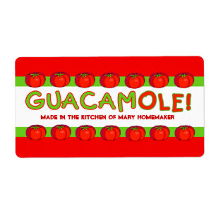 GUACAMOLE-etiketter för anpassning Fraktsedel