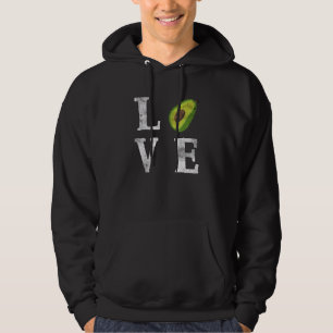 Guacamole Food Kärlek Avocado Vegan Foodie Hoodie