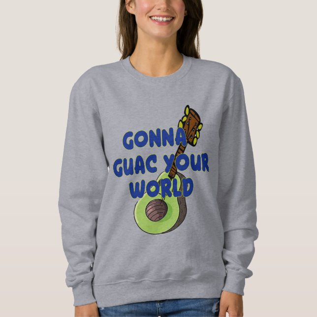 guacamole guac din avocado-design... rolig t shirt (Framsida)