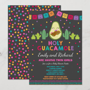 Guacamole-Heligan Guacamole för Twin Fiesta Baby S Inbjudningar
