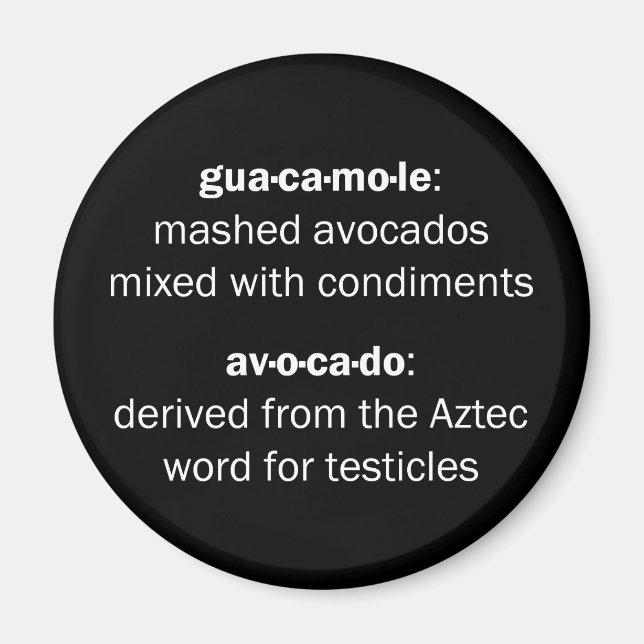 Guacamole Testicles Magnet (Framsidan)