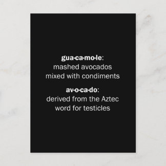 Guacamole Testicles Vykort