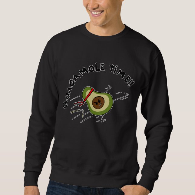 Guacamole-tid Lång Ärmad Tröja (Framsida)