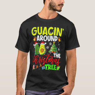 Guacin' Runtom Julgran Jul Santa Avokado V T Shirt