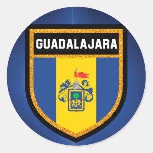 Guadalajara flagga runt klistermärke
