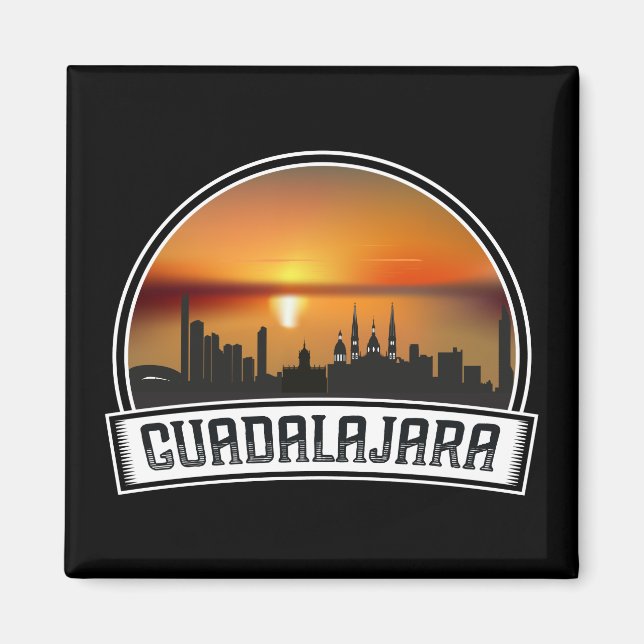 Guadalajara Mexico City View Sunset Magnet (Framsidan)