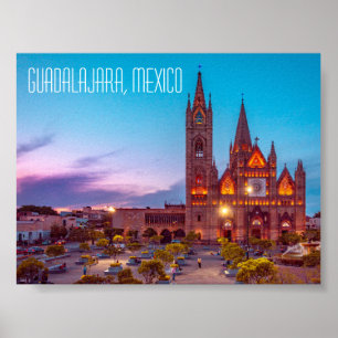 Guadalajara, Mexiko Church Poster