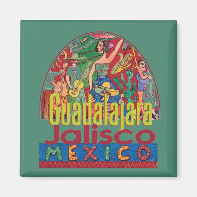 GUADALAJARA Mexiko Magnet (Framsidan)
