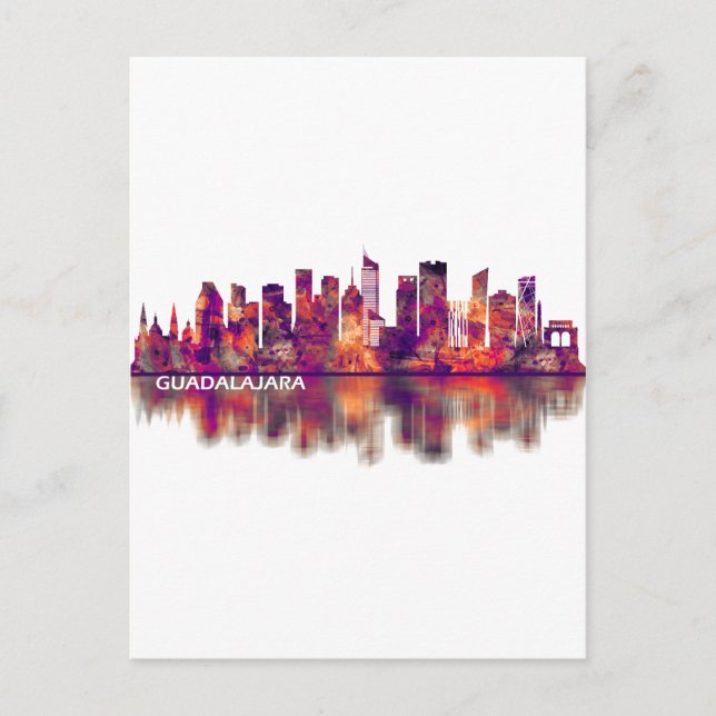Guadalajara Mexiko Skyline Helg Vykort (Framsida)