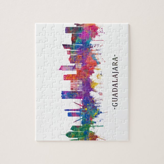 Guadalajara Mexiko Skyline Pussel (Vertikal)