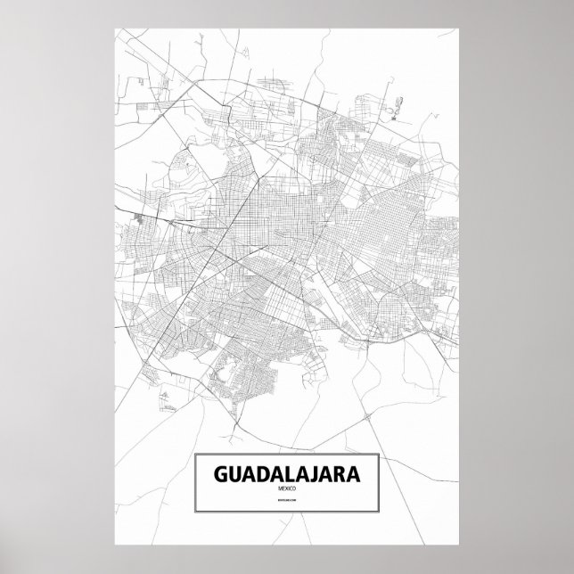 Guadalajara, Mexiko (svart på vitt) Poster (Framsidan)