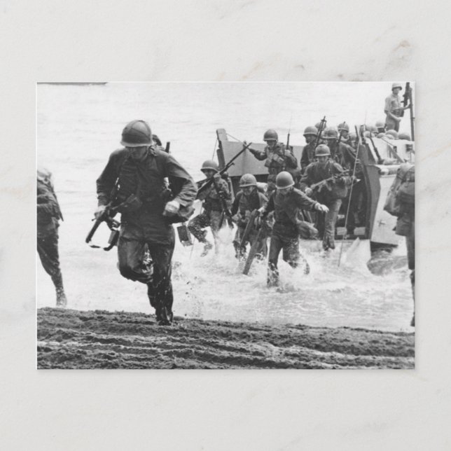 Guadalcanal Landing Vykort (Framsida)