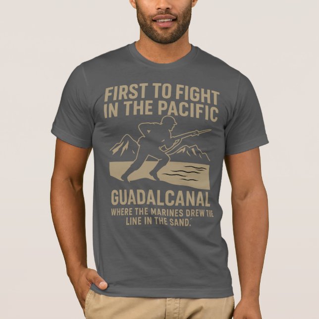 Guadalcanal Marines Tribute - Silent Valor från 19 T Shirt (Framsida)