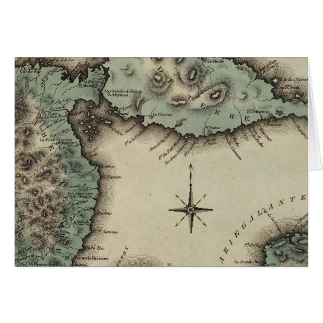 Guadaloupe 3 hälsningskort (Framsidan Horizontal)