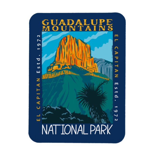 Guadalupe bergens nationalpark Distress Magnet (Vertikal)
