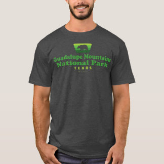 Guadalupe bergens nationalpark Retro Badge Bear T Shirt