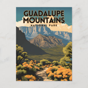 Guadalupe bergens nationalpark Retro Travel Vykort