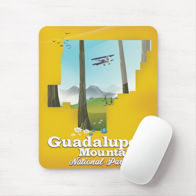 Guadalupe bergsberg nationalpark, Texas karta. Musmatta (Med mus)