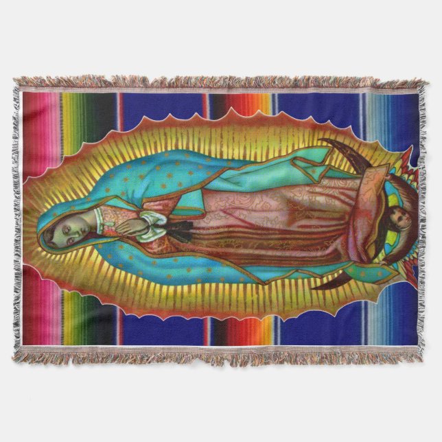 Guadalupe Blanket - Virgen de Guadalupe Colcha Filt (Framsidan)