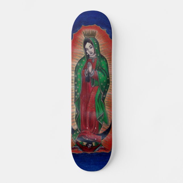 Guadalupe Jungfrun Skateboard Bräda 19,5 Cm (Framsida)