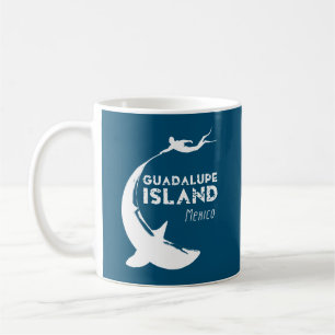 Guadalupe, Mexiko Dyka med hajar Kaffemugg