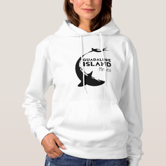 Guadalupe, Mexiko | Dyka med hajar T Shirt (Framsida)