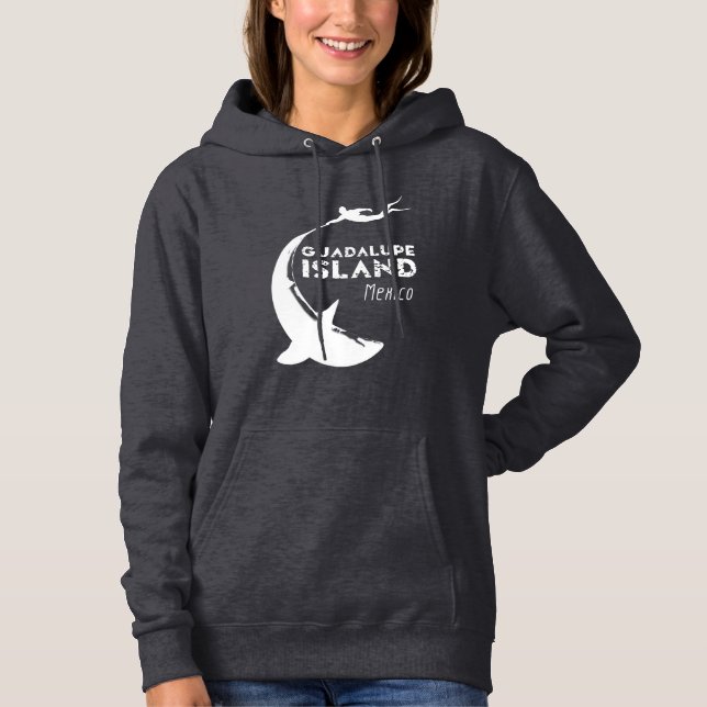 Guadalupe, Mexiko | Dyka med hajar T Shirt (Framsida)